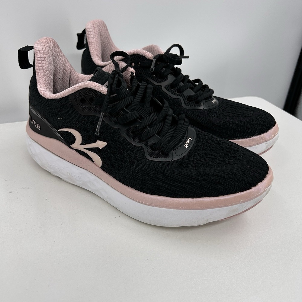 Gravity Defyer‎ Womens XLR8 Running Walking Shoes Size 8 Black Pink VersoCloud